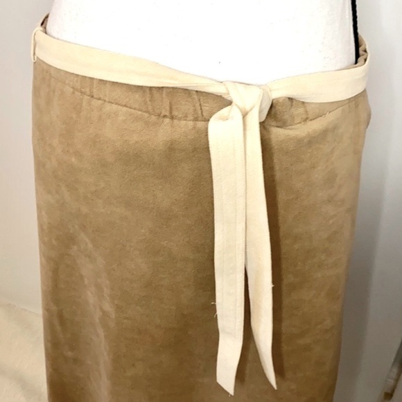 VTG 1960s Abe Schrader for Saks Fifth Avenue Tan Suede Skirt Suit Set Sz 8 - Picture 9 of 12
